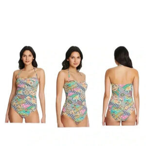 Bleu Rod Beattie Seriously Sunny Bandeau Tankini Top and Bikini Bottom Size 6